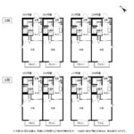 賃貸アパート アルティマA 間取り図（全戸）
